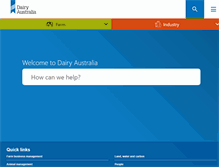 Tablet Screenshot of dairyaustralia.com.au